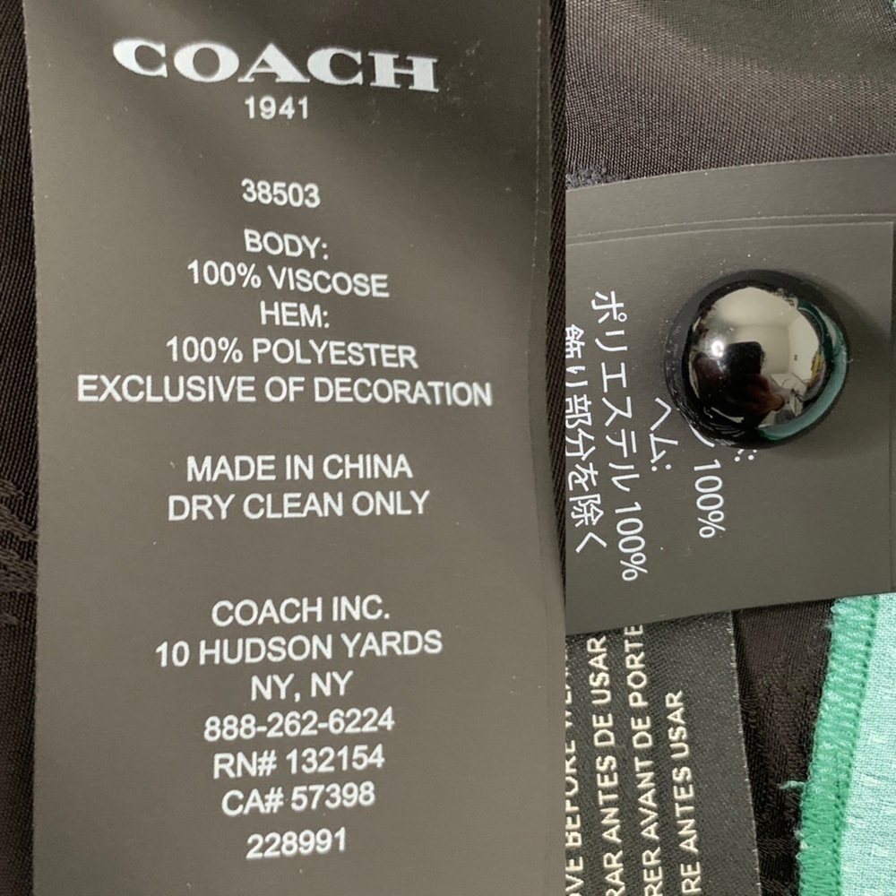 Coach 1941 Feather Jacquard Print Dress, over size, loose fit, size 0 - Picture 14 of 16